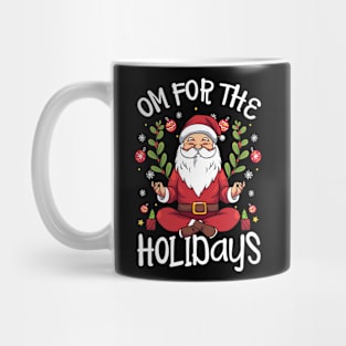 OM for the Holidays Santa in Lotus Pose Mug
